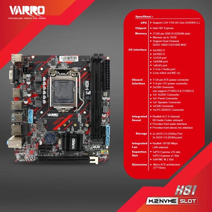 Motherboard VARRO untuk PC Rakitan